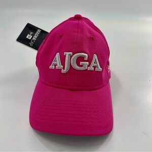 AJGA‎ IJGA JUNIOR GOLF ASSOCIATION HAT PINK WHITE NEW ERA  ADJUSTABLE STRAPBACK